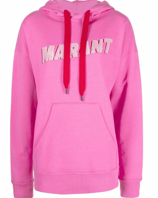 Sudadera Mansel Isabel Marant rosa con logotipo MARANT estampado.