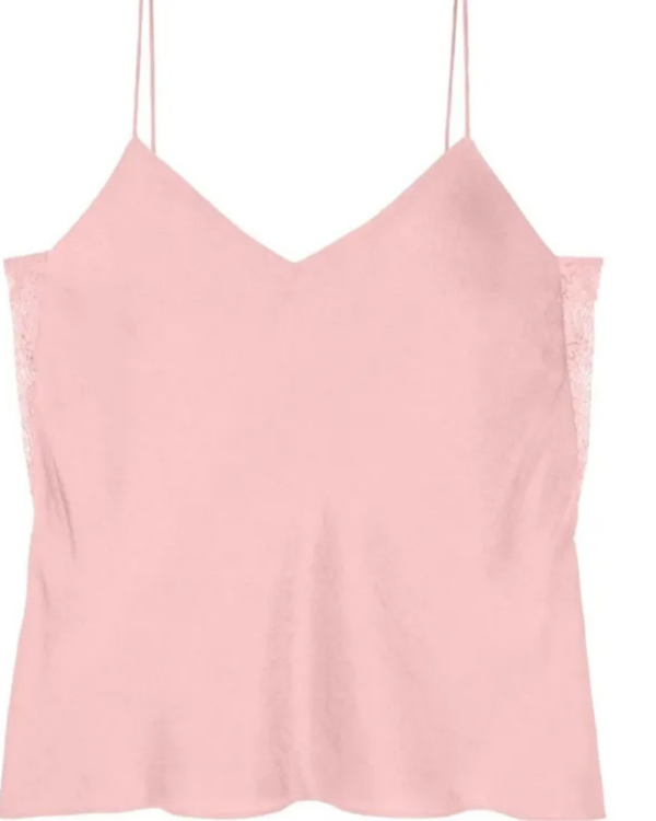 TOP CLARISSE BA&SH CON ENCAJE FLORAL Y ESCOTE EN V