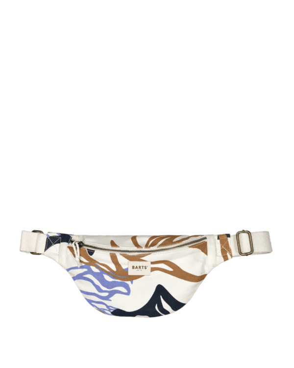 Riñonera Juno de algodón con estampado y correa ajustable.
