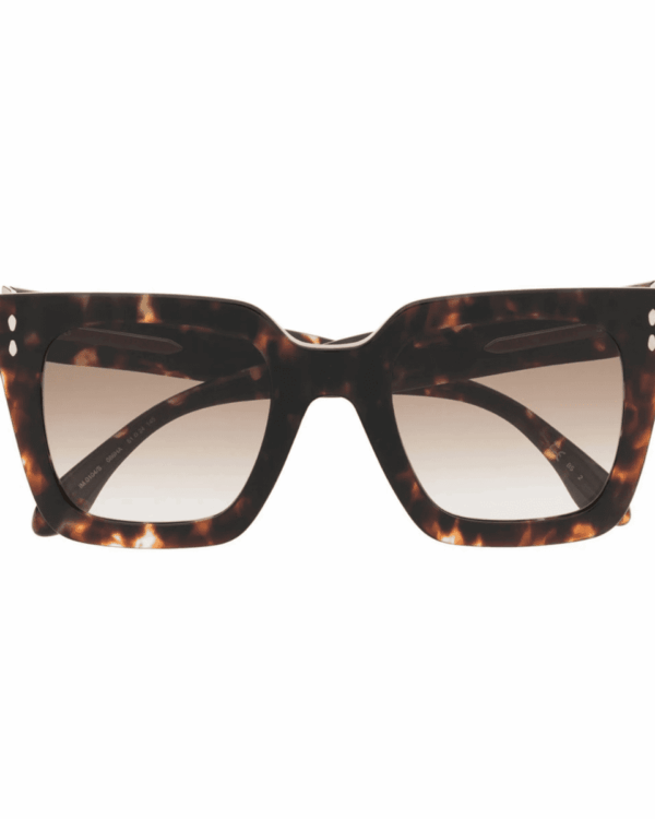 Gafas de sol IM0104S de Isabel Marant Eyewear en acetato marrón con efecto carey.