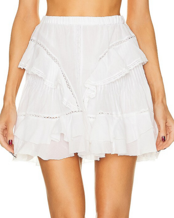 Falda Moana Isabel Marant Étoile blanca de algodón