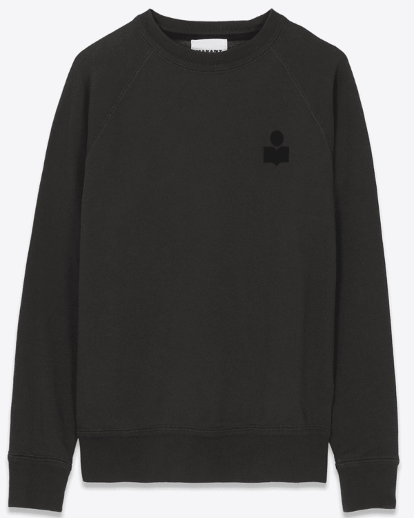 Sudadera Milla Isabel Marant Étoile negra desteñida con logo
