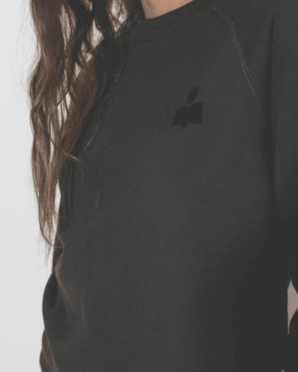 Sudadera Milla Isabel Marant Étoile negra desteñida con logo