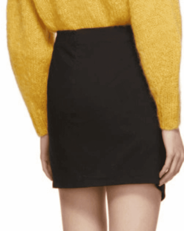 Minifalda Lyuba Isabel Marant negra con panel plisado
