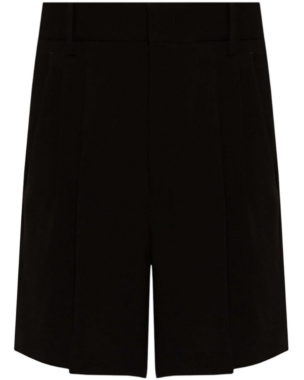 Pantalones cortos Elna Isabel Marant de crepé negro con pliegues