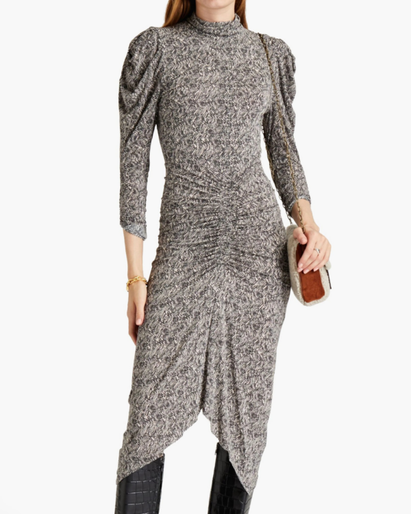 Vestido midi Isabel Marant fruncido con estampado