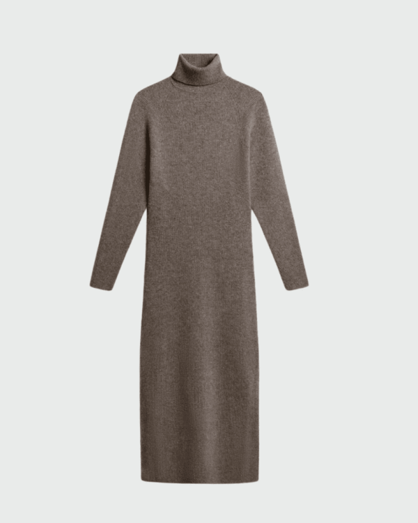 Vestido largo Golden Goose de lana gris melange