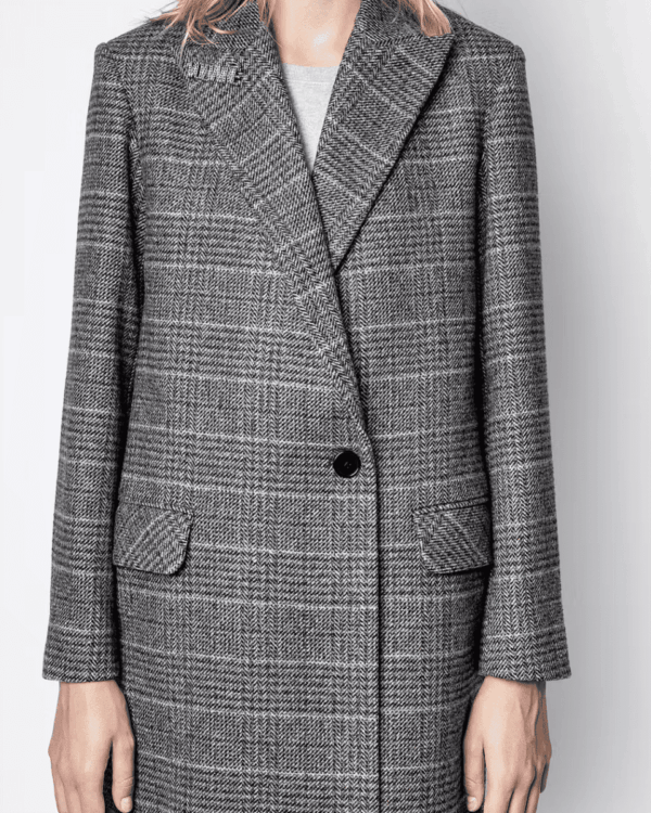Abrigo Marcovy Zadig & Voltaire gris de cuadros para mujer
