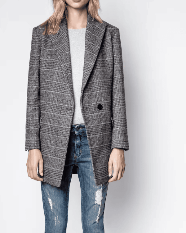 Abrigo Marcovy Zadig & Voltaire gris de cuadros para mujer