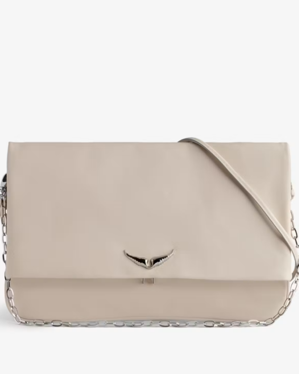 Bolso Flash Rock XL Zadig & Voltaire de piel cruda con doble bandolera